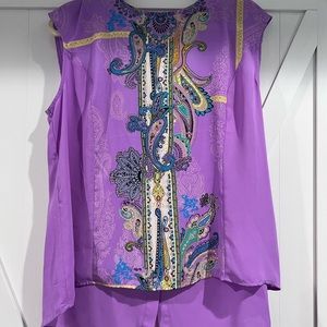 New York & Company - lavender blouse with paisley design on front - New & tags